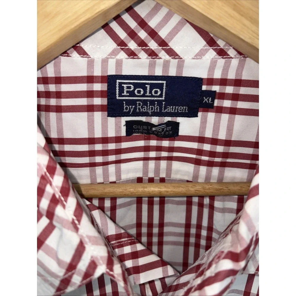 Vintage Polo Ralph Lauren Short Sleeve Button Up Shirt Plaid XL Preppy Lot Of 2
